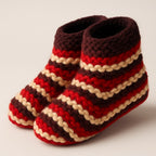 Striped Wool Baby Booties