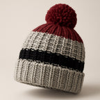 Burgundy Summit Pom Pom Beanie
