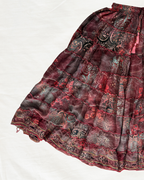 Crimson Heritage Silk Skirt
