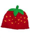 Strawberry Patch Beanie in Strawberry Patch Beanie, handmade from 100% wool