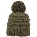 Olive Moss Pom Pom Beanie in Olive Moss Pom Pom Beanie, handmade from 100% wool