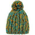 Sunset Confetti Pom Pom Beanie in Sunset Confetti Pom Pom Beanie, handmade from 100% wool