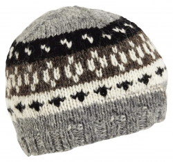 Monochrome Fair Isle Beanie in Monochrome Fair Isle Beanie, handmade from 100% wool