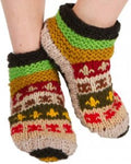 Sage Bow Knit Slippers in Sage Bow Knit Slippers, handmade from 100% wool
