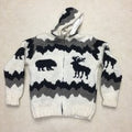 Wild North Animal Knit Hoodie in Wild North Animal Knit Hoodie, handmade from 100% wool