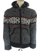 Nordic Night Zip Hoodie in Nordic Night Zip Hoodie, handmade from 100% wool