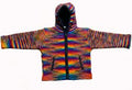 Kaleidoscope Kids Zip Hoodie in Kaleidoscope Kids Zip Hoodie, handmade from 100% wool