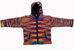 Kaleidoscope Kids Zip Hoodie in Kaleidoscope Kids Zip Hoodie, handmade from 100% wool