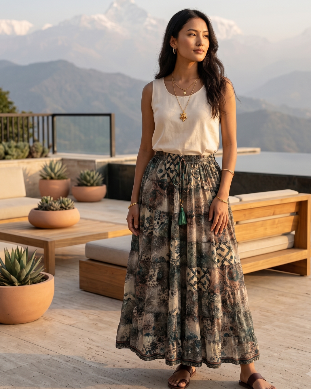 Ghandruk Silk Skirt