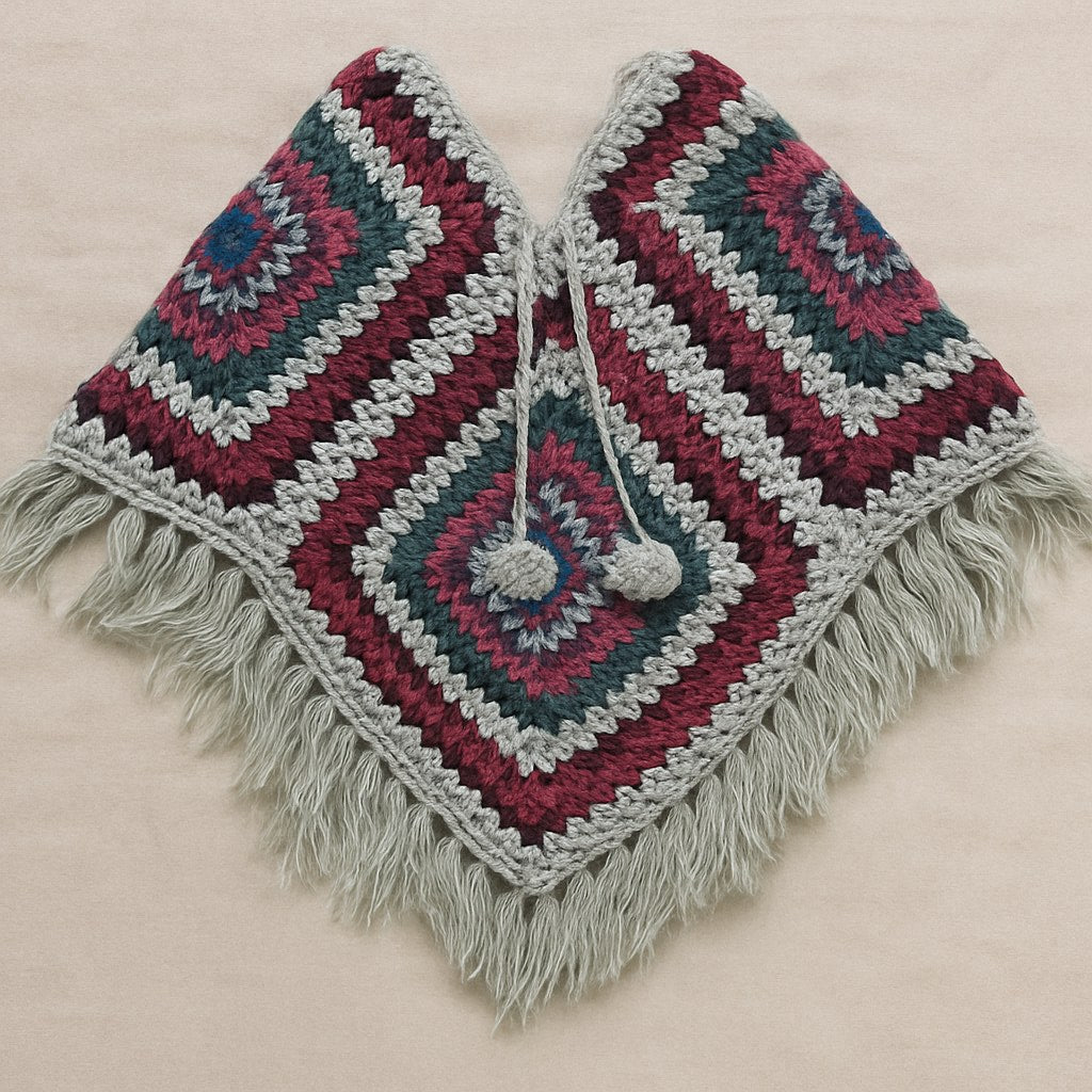 Himalayan Snow Wool Poncho