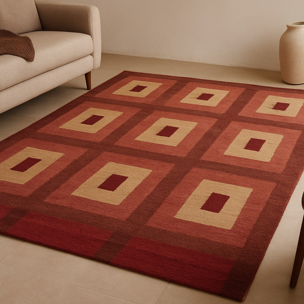 Koshi Red Hemp Wool Rug