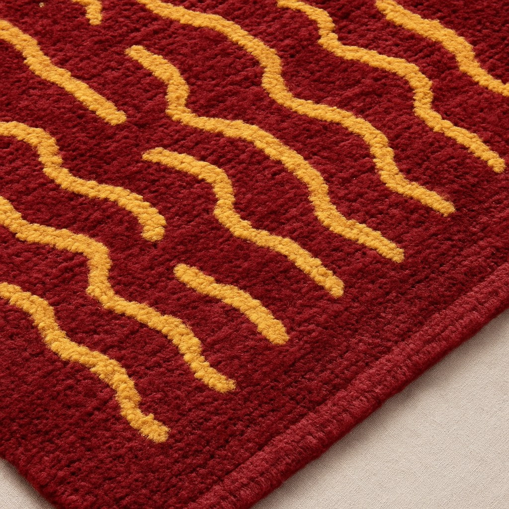 Kumari Red Wool Silk Rug
