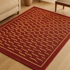 Kumari Red Wool Silk Rug