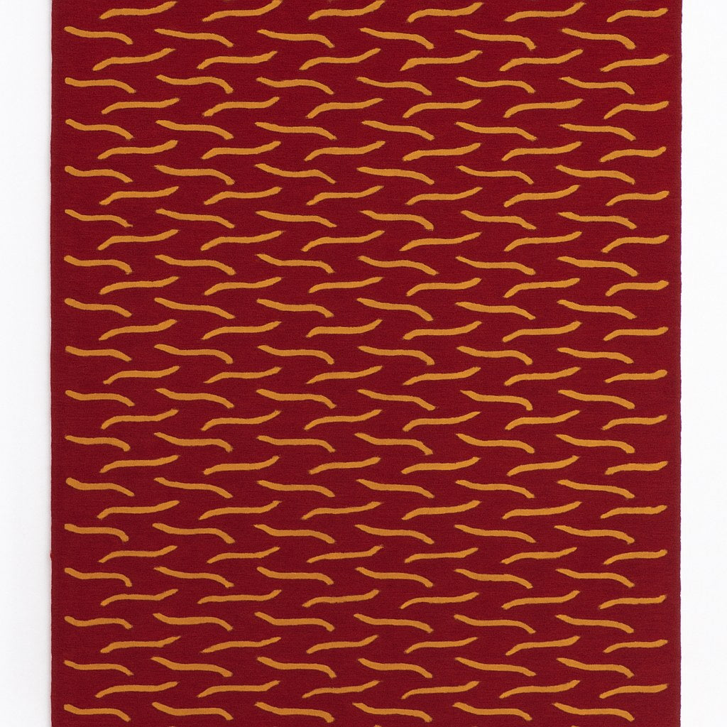 Kumari Red Wool Silk Rug