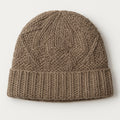 Basket Weave Knit Beanie - Charcoal Taupe