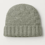 Basket Weave Knit Beanie - Sage Green