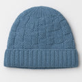 Basket Weave Knit Beanie - Sky Blue